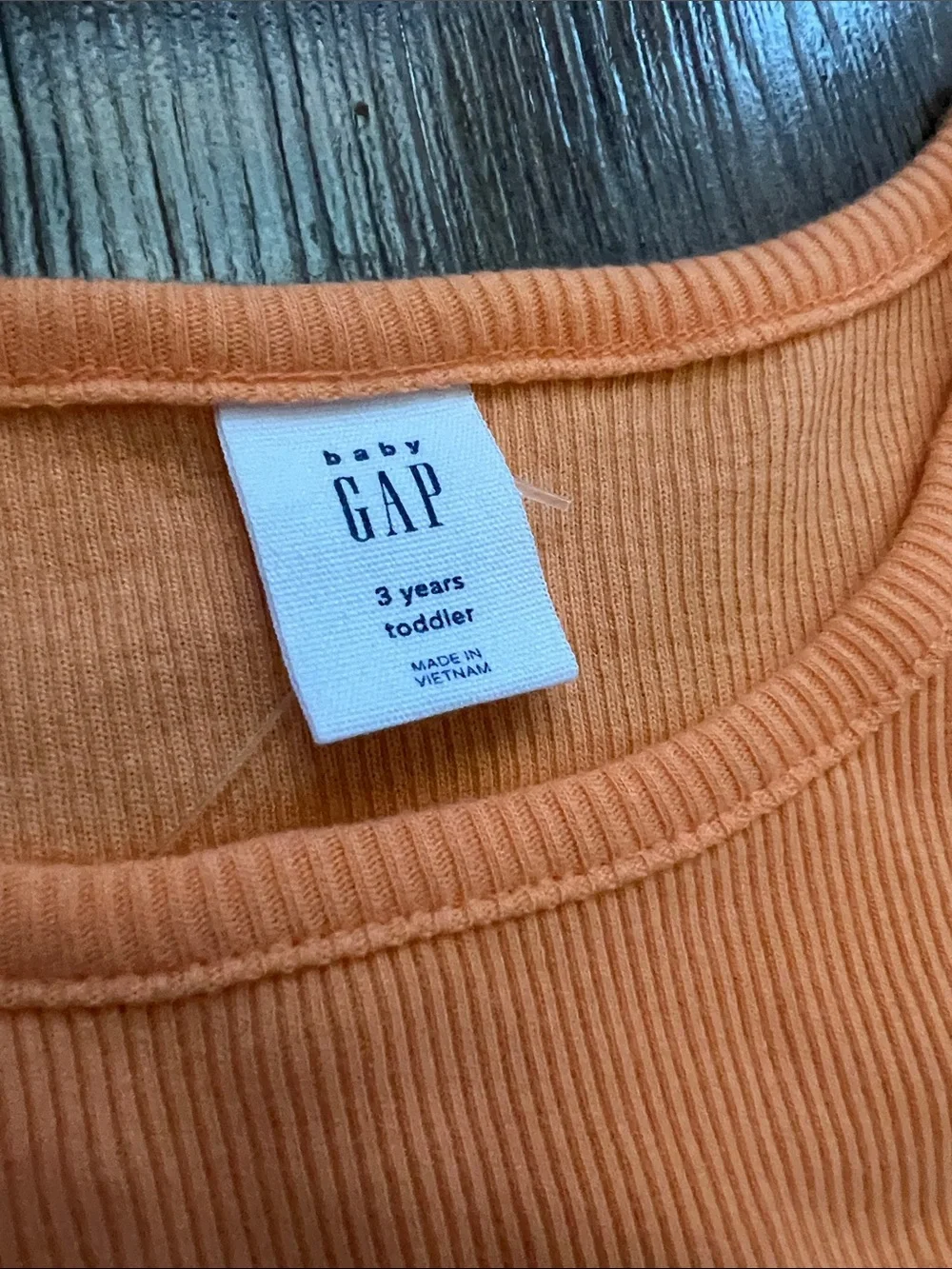 GAP Girls Orange Ribbed Tank with Eyelet Flutter Sleeves